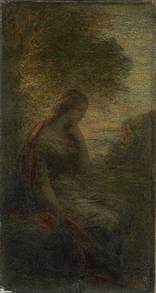 Henri Fantin-Latour Young Woman under a Tree at Sunset, Called oil painting picture